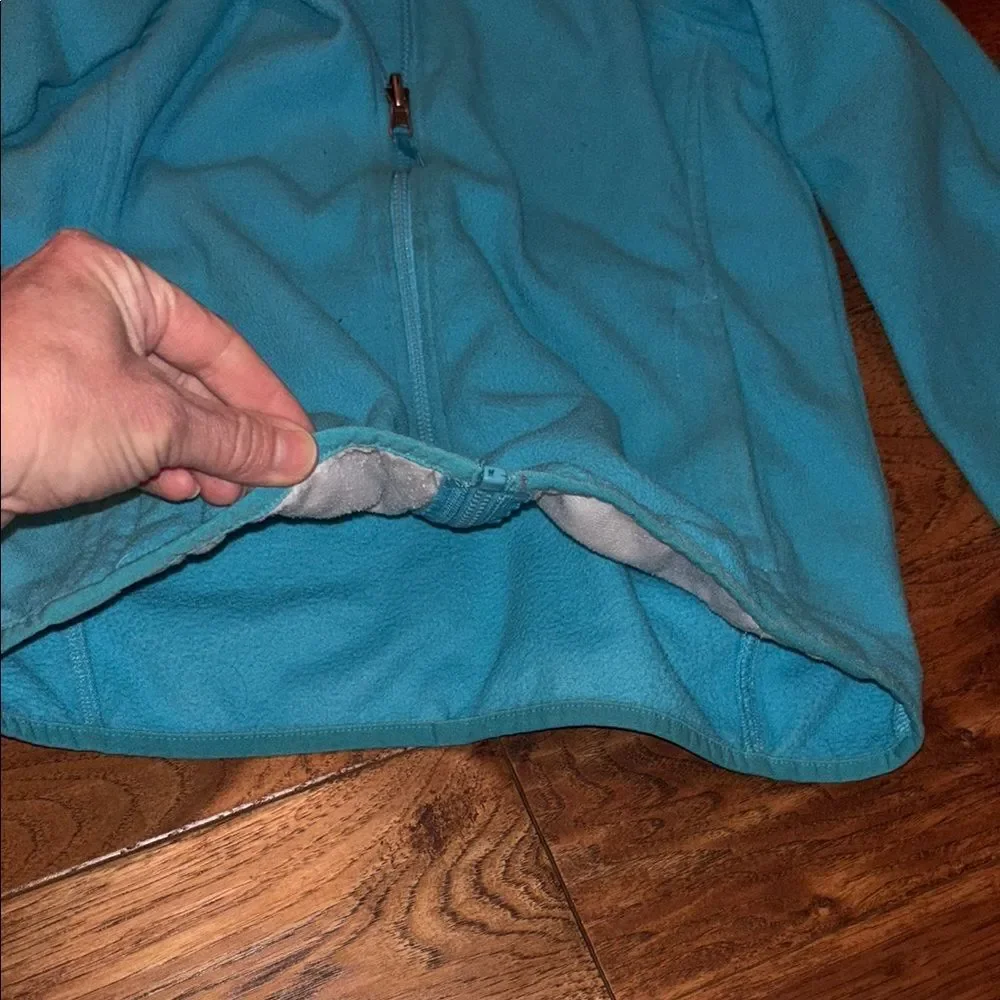 The North Face Blue Fleece Jacket with High Collar